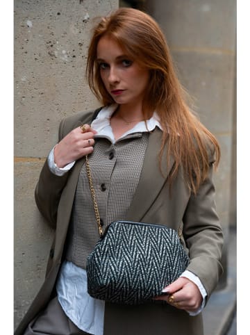 Victor & Hugo Paris Leder-Umhängetasche "Karyn" in Schwarz - (B)25 x (H)20 x (T)5 cm