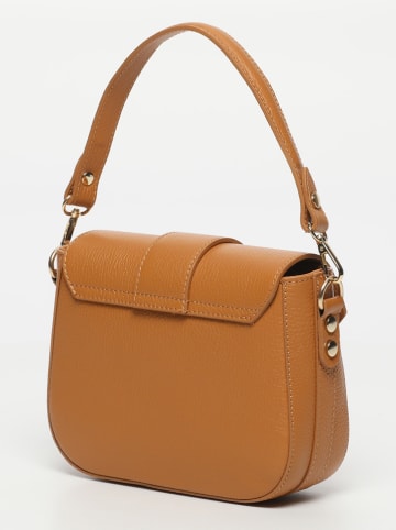 Victor & Hugo Paris Leder-Schultertasche "Thuret" in Camel - (B)21,5 x (H)16,5 x (T)7 cm