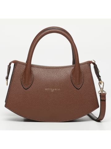 Victor & Hugo Paris Leder-Henkeltasche "Versailles" in Braun - (B)25,5 x (H)14,5 x (T)6,5 cm
