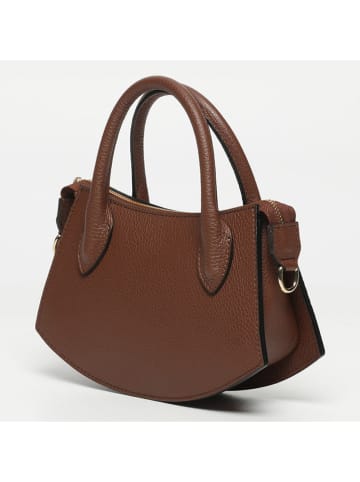 Victor & Hugo Paris Leder-Henkeltasche "Versailles" in Braun - (B)25,5 x (H)14,5 x (T)6,5 cm
