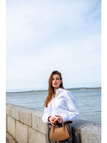 Victor & Hugo Paris Leren handtas "Versailles" beige - (B)25,5 x (H)14,5 x (D)6,5 cm