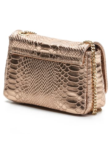 Victor & Hugo Paris Leder-Schultertasche "Kiera" in Gold - (B)21 x (H)15 x (T)7 cm