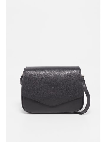 Victor & Hugo Paris Leder-Umhängetasche "June" in Schwarz - (B)25 x (H)18 x (T)11 cm