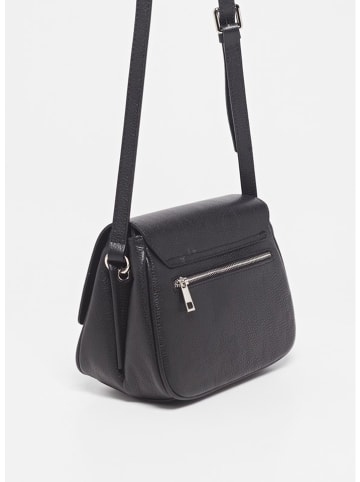 Victor & Hugo Paris Leder-Umhängetasche "June" in Schwarz - (B)25 x (H)18 x (T)11 cm