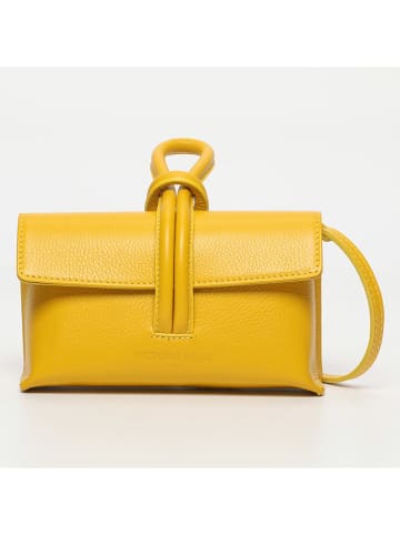 Victor & Hugo Paris Leder-Henkeltasche "Emy" in Gelb - (B)22 x (H)11 x (T)5 cm