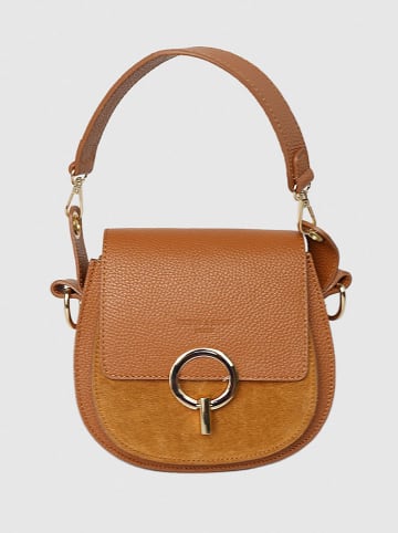 Victor & Hugo Paris Leder-Henkeltasche "Eolia" in Hellbraun - (B)20 x (H)20 x (T)10 cm