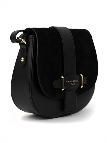Victor & Hugo Paris Skórzana torebka "Selva" w kolorze czarnym - 21 x 18 x 6 cm