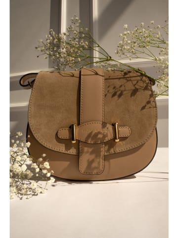 Victor & Hugo Paris Leren schoudertas "Selva" lichtbruin - (B)21 x (H)18 x (D)6 cm