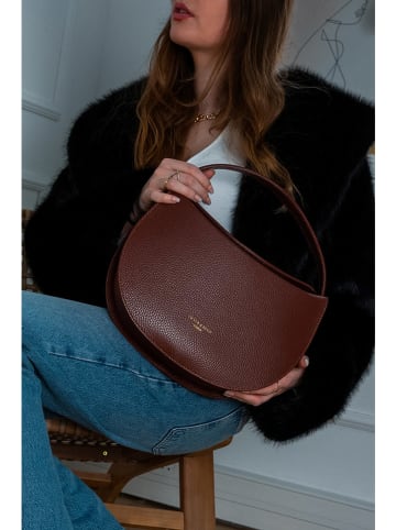 Victor & Hugo Paris Leder-Henkeltasche "Alexa" in Braun - (B)30 x (H)19 x (T)7,5 cm