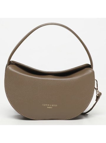 Victor & Hugo Paris Leder-Henkeltasche "Mini Alexa" in Beige - (B)24 x (H)13 x (T)7 cm