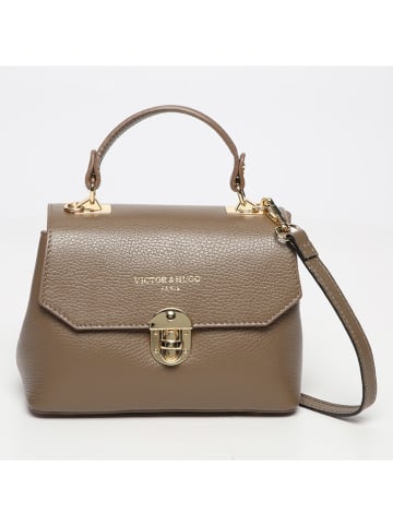 Victor & Hugo Paris Leder-Henkeltasche "Florentine" in Hellbraun - (B)21,5 x (H)16,5 x (T)12,5 cm