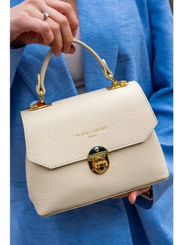 Victor & Hugo Paris Leder-Henkeltasche "Florentine" in Creme - (B)21,5 x (H)16,5 x (T)12,5 cm