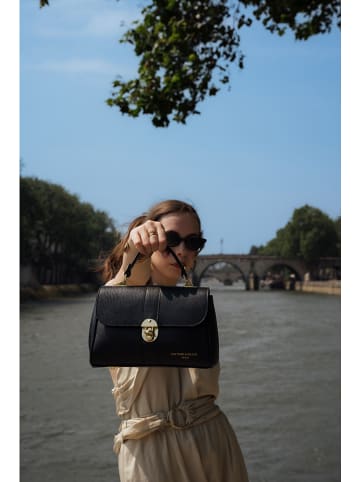 Victor & Hugo Paris Leder-Henkeltasche "Giverny" in Schwarz - (B)26 x (H)18 x (T)10 cm