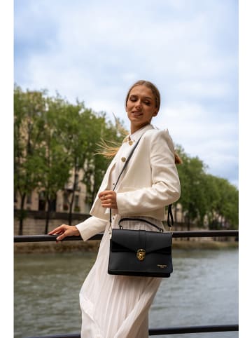 Victor & Hugo Paris Skórzana torebka "Phoenix" w kolorze czarnym - 21 x 5 x 7 cm