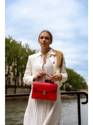 Victor & Hugo Paris Skórzana torebka "Phoenix" w kolorze czerwonym - 21 x 5 x 7 cm