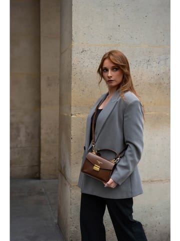 Victor & Hugo Paris Leder-Henkeltasche "Leah" in Braun - (B)18,5 x (H)12,5 x (T)6 cm