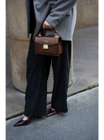 Victor & Hugo Paris Skórzana torebka "Leah" w kolorze brązowym - 18,5 x 12,5 x 6 cm