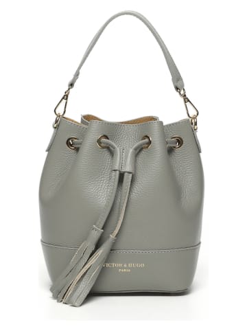 Victor & Hugo Paris Leren handtas "Mini Livy" grijs - (B)18 x (H)21 x (D)11 cm