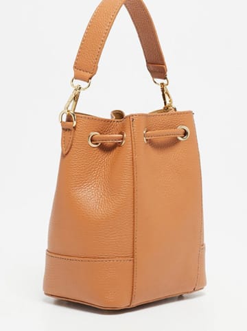 Victor & Hugo Paris Leder-Schultertasche " Mini Livy" in Hellbraun - (B)18 x (H)21,5 x (T)11 cm