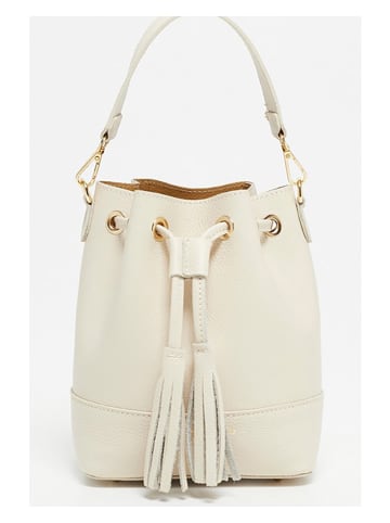 Victor & Hugo Paris Leder-Henkeltasche "Mini Livy" in Creme - (B)18 x (H)21 x (T)11 cm