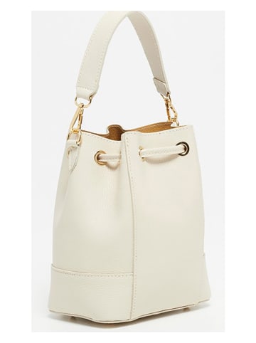 Victor & Hugo Paris Leder-Henkeltasche "Mini Livy" in Creme - (B)18 x (H)21 x (T)11 cm