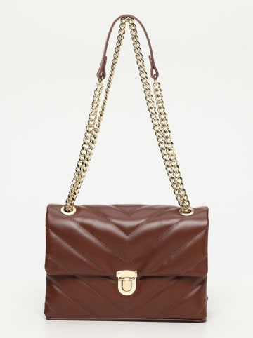 Victor & Hugo Paris Leder-Schultertasche in Braun - (B)26 x (H)18 x (T)9,5 cm