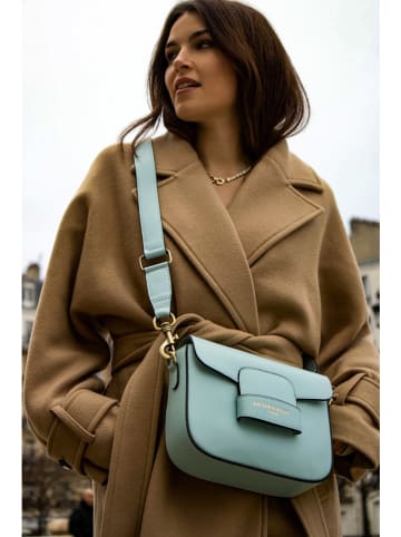 Victor & Hugo Paris Leder-Umhängetasche "Eliane" in Hellblau - (B)26 x (H)16 x (T)6 cm