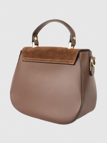Victor & Hugo Paris Skórzana torebka "Mini Moka" w kolorze brązowym - 24 x 19 x 10,5 cm