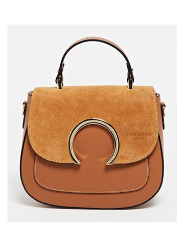 Victor & Hugo Paris Leren handtas "Mina" camel - (B)24 x (H)19 x (D)10,5 cm