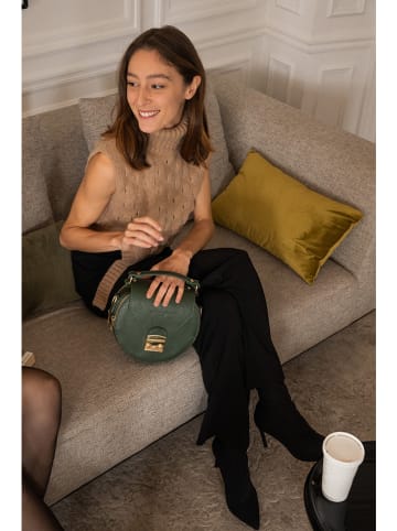 Victor & Hugo Paris Leder-Henkeltasche "Polly" in Grün - (B)16 x (H)22 x (T)8,5 cm