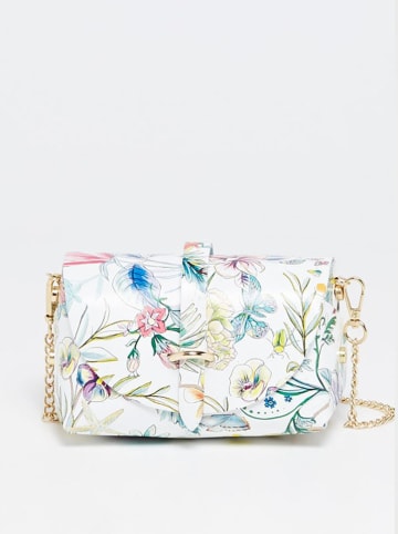 Victor & Hugo Paris Leder-Umhängetasche "Zephyrf" in Weiß/ Bunt - (B)16 x (H)10 x (T)9 cm
