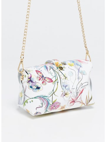 Victor & Hugo Paris Leder-Umhängetasche "Zephyrf" in Weiß/ Bunt - (B)16 x (H)10 x (T)9 cm
