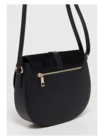 Victor & Hugo Paris Leder-Umhängetasche "Amel" in Schwarz - (B)22,5 x (H)18,5 x (T)6 cm
