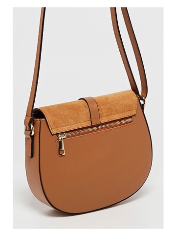 Victor & Hugo Paris Skórzana torebka "Amel" w kolorze karmelowym - 22,5 x 18,5 x 6 cm