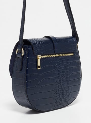 Victor & Hugo Paris Leren schoudertas "Kara" donkerblauw - (B)22 x (H)18 x (D)6 cm