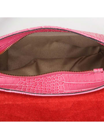 Victor & Hugo Paris Leder-Umhängetasche "Kara" in Pink  - (B)22 x (H)18 x (T)6 cm