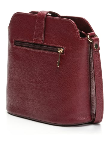 Victor & Hugo Paris Leder-Umhängetasche "Elise" in Bordeaux - (B)22 x (H)23 x (T)13 cm
