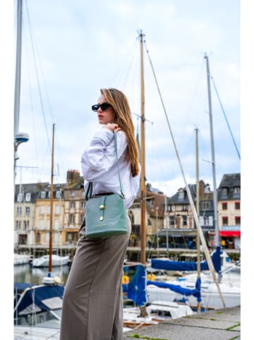 Victor & Hugo Paris Leder-Umhängetasche "Elise" in Mint - (B)22 x (H)23 x (T)13 cm