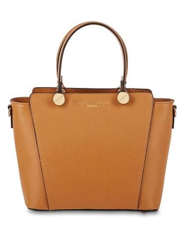 Victor & Hugo Paris Leder-Henkeltasche "Cavoli" in Camel - (B)30 x (H)20,5 x (T)14,5 cm