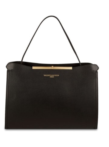 Victor & Hugo Paris Leren handtas "Vecy" zwart - (B)26 x (H)13 x (D)3 cm