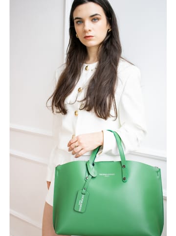 Victor & Hugo Paris Leren handtas "Livel" groen - (B)45 x (H)31 x (D)12 cm