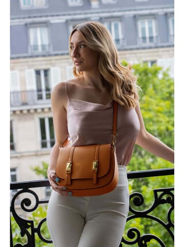 Victor & Hugo Paris Skórzana torebka "Ruth" w kolorze karmelowym - 26 x 20 x 8 cm