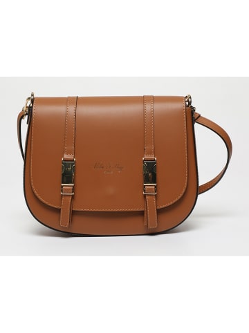 Victor & Hugo Paris Skórzana torebka "Ruth" w kolorze karmelowym - 26 x 20 x 8 cm