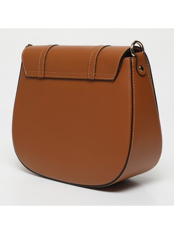 Victor & Hugo Paris Skórzana torebka "Ruth" w kolorze karmelowym - 26 x 20 x 8 cm