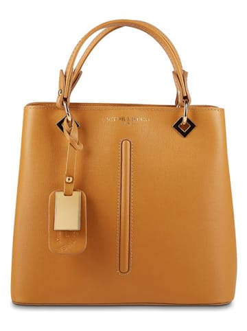 Victor & Hugo Paris Leder-Henkeltasche "Flamme" in Camel - (B)28 x (H)24 x (T)14 cm