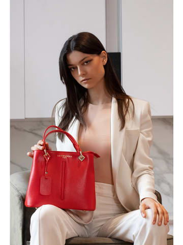 Victor & Hugo Paris Leder-Henkeltasche "Flamme" in Rot - (B)28 x (H)24 x (T)14 cm