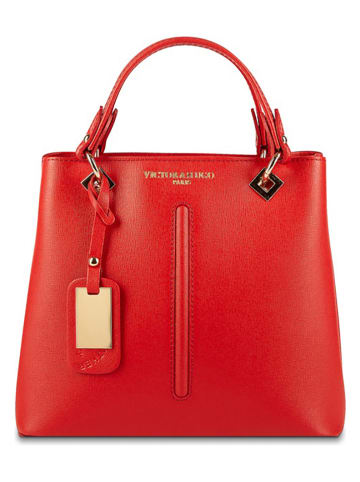Victor & Hugo Paris Leder-Henkeltasche "Flamme" in Rot - (B)28 x (H)24 x (T)14 cm