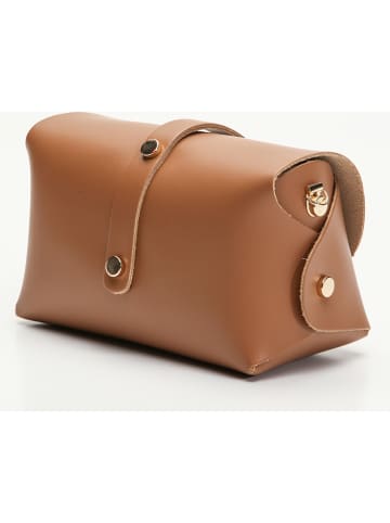 Victor & Hugo Paris Leder-Clutch "Zephyr" in Camel - (B)16 x (H)10 x (T)9 cm