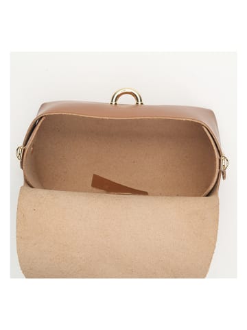 Victor & Hugo Paris Leren clutch "Zephyr" camel - (B)16 x (H)10 x (D)9 cm