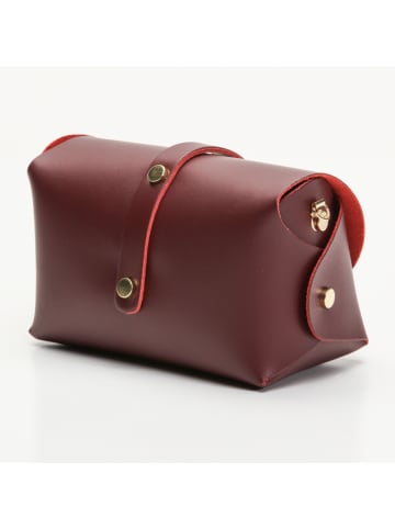 Victor & Hugo Paris Leder-Umhängetasche "Zephyrd" in Bordeaux - (B)16 x (H)10 x (T)9 cm